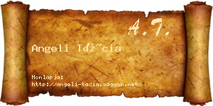 Angeli Tácia névjegykártya